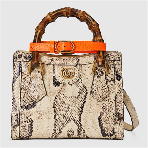 gucci handbag painapple print|Gucci Diana mini python tote bag .